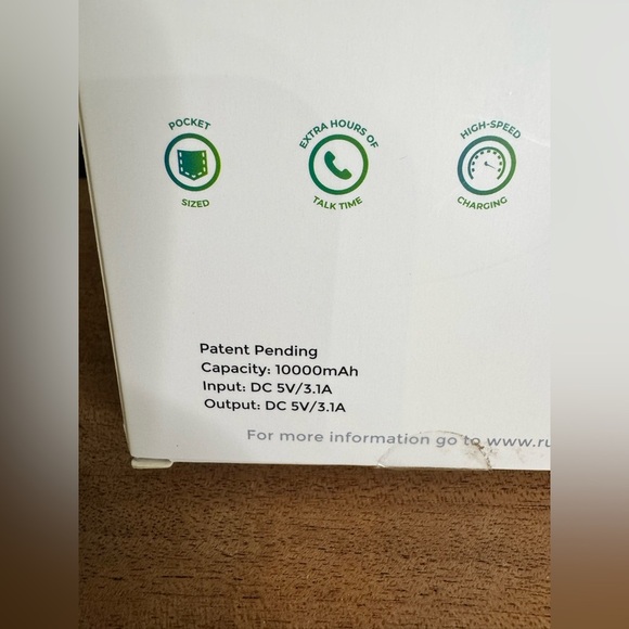 NIB Rush Charge 10000mAh RB100 Cellular Power Bank Emergency Power Charger Black - Picture 4 of 5